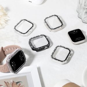 Indigeo Bling Diamond Tempered Glass Apple Watch Case