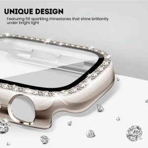 Indigeo Bling Diamond Tempered Glass Apple Watch Case
