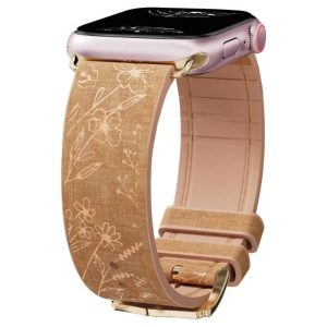 Satura Engraved Flower Silicone Band