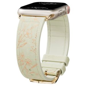 Satura Engraved Flower Silicone Band