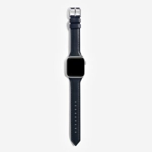 Slim Leather Apple Watch Band – Black