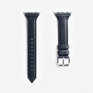 Slim Leather Apple Watch Band – Black