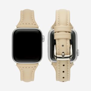 Slim Leather Apple Watch Band – Oatmeal