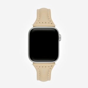 Slim Leather Apple Watch Band – Oatmeal