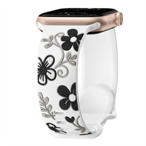 Velox Engraved Flower Silicone Band