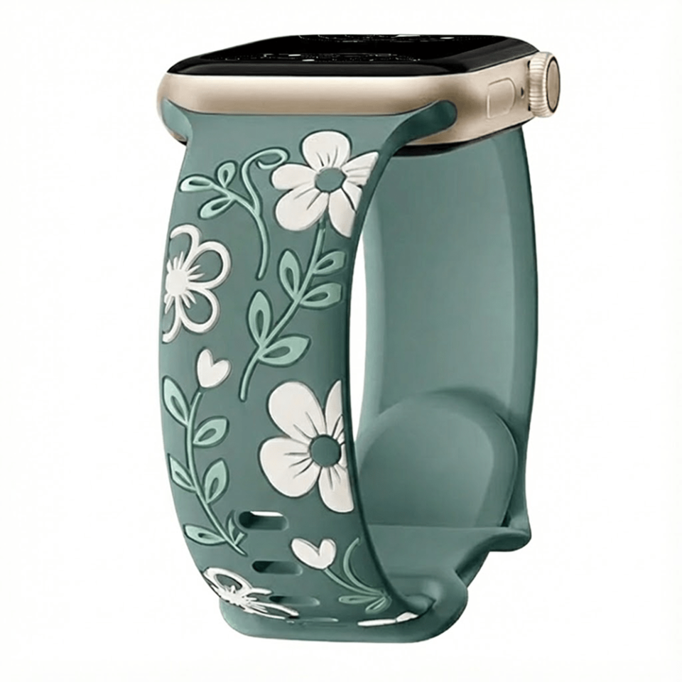 Velox Engraved Flower Silicone Band