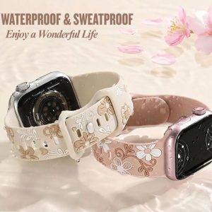 Velox Engraved Flower Silicone Band
