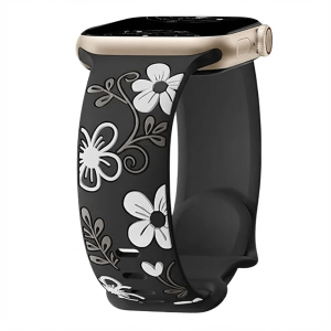 Velox Engraved Flower Silicone Band