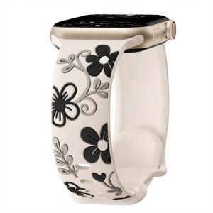 Velox Engraved Flower Silicone Band