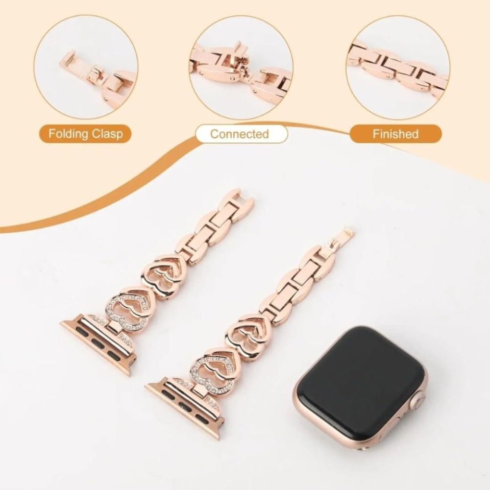 Venustus Heart Link Stainless Steel Band